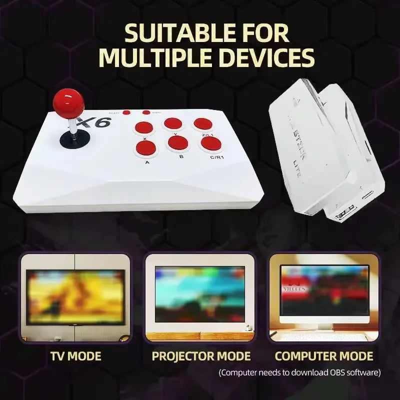 New X6 Video Game Console 4K HD 64GB 2.4G Wireless Double Rocker TV Game Stick 20000 Retro Games Consolas