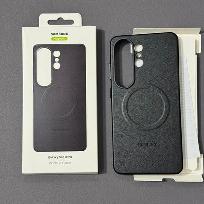 Samsung Galaxy S26/S26 Plus/s26+/S26 Ultra Leather Magsafe Phone Case Cover Ultra-thin Soft Magnetic Back Protective Shell