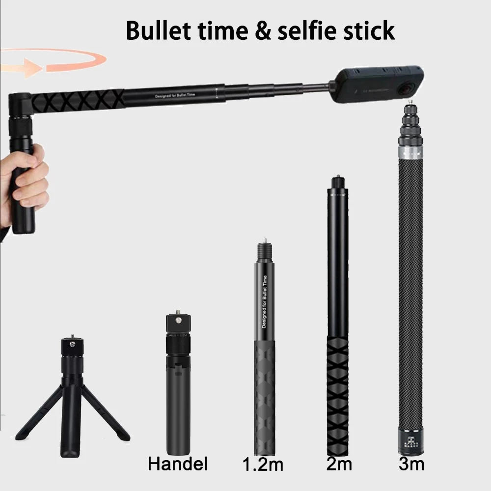 For Insta360 Invisible Selfie Stick Bullet Time Bundle Handle for Insta 360 X6 X5 X4 GO 3S Ace Pro GO 3 x3 Stick Accessories