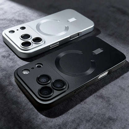 Luxury Metallic Paint Magnetic Soft TPU Case for IPhone 17 16 E 15 14 Plus 13 12 11 Pro Max Wireless Charge Lens Protect Cover