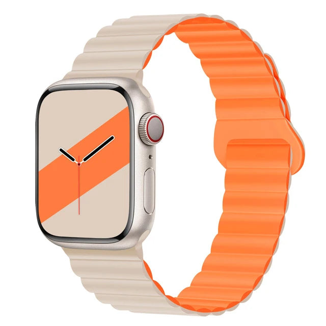Magnetic Strap For Apple Watch Band 46mm 45mm 49mm 40mm 42mm 41mm Silicone Sport Bracelet iWatch Series Ultra 10 9 6 7 8 SE 44mm