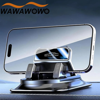 One-Hand Operated Dash Phone Clip, Shockproof 360° Rotatable Holder for Car, Perfect Angle Adjustable for Landscape & Portrait