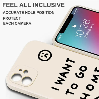 Soft Cover Phone Case for Samsung Galaxy S24 FE S21 Plus S22 Ultra S23 Note 20 10 Ultra S20 S25 Edge I Want To Go Home