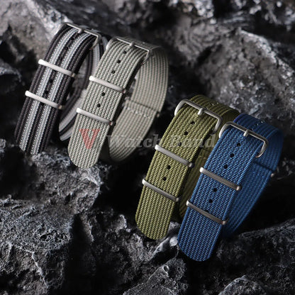 18/19/20/22mm Matte Buckle High Quality Fabric Watchband Woven Nylon Watch Strap One Piece Weave Watch Band for Omega for Seiko