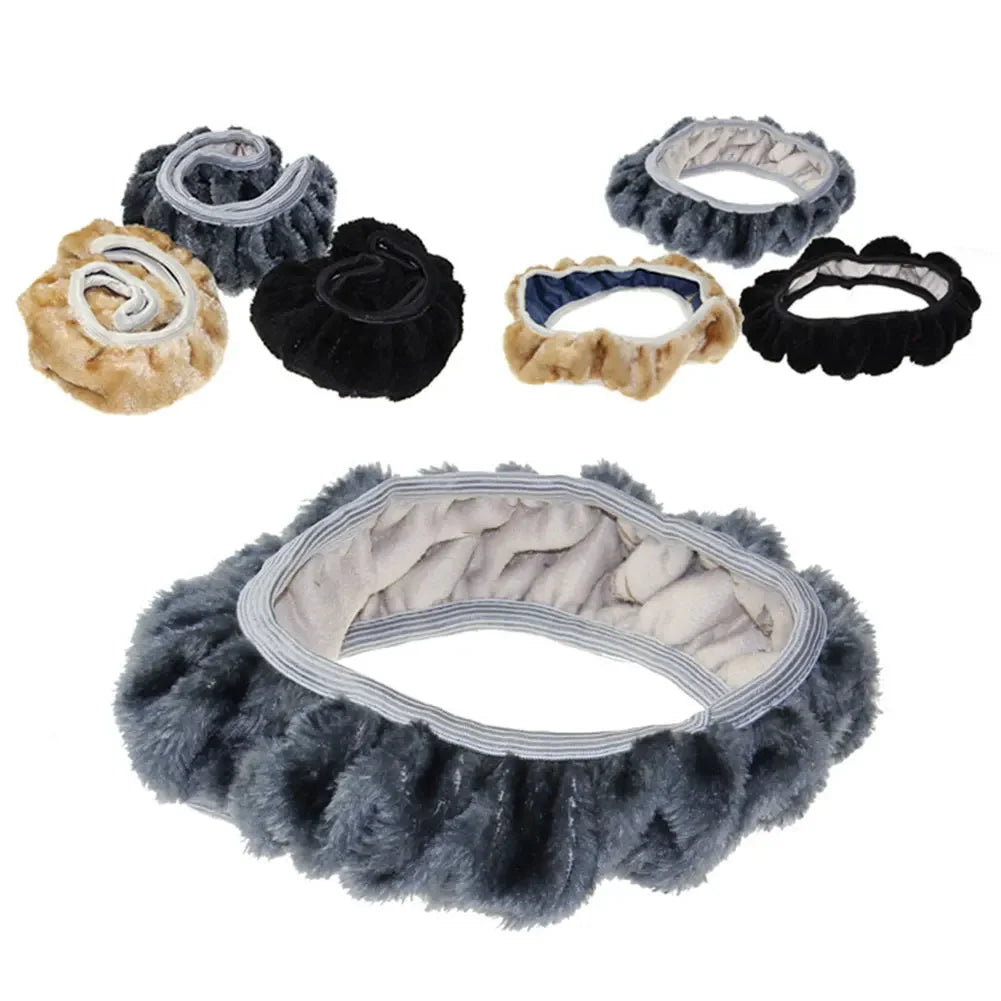 Universal Car Auto Steering Wheel Cover Warm Soft Fuzzy Plush Winter