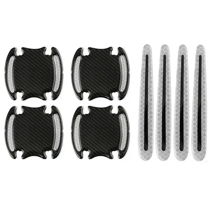 Universal Door Handle Sticker 3D Carbon Fiber Car Door Handle Paint Scratch Protector Sticker Auto Door Handle Scratch Cover