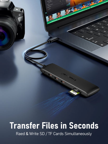 Lemorele TC97 USB Hub USB 3.1 Docking Station USBC to Dual HDMI 4K 10Gpbs Type-C 100W Adapter VGA Type-C 3.1 for MacBook Windows