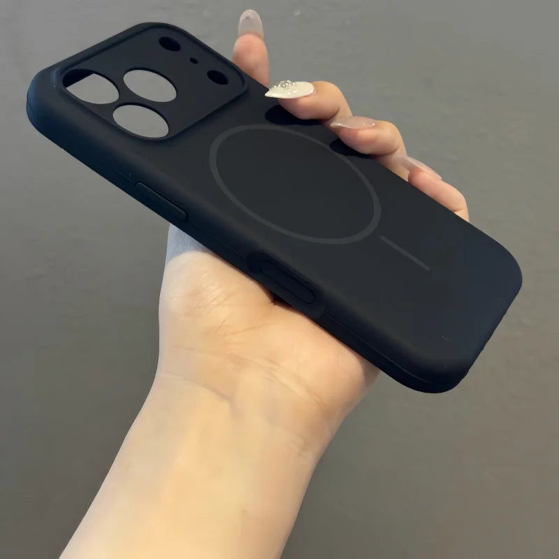 Luxury Liquid Silicone Original Case For iPhone 17 Pro Max Air 16 15 14 13 12 Plus Magsafe Shockproof Matte Soft Bumper Cover