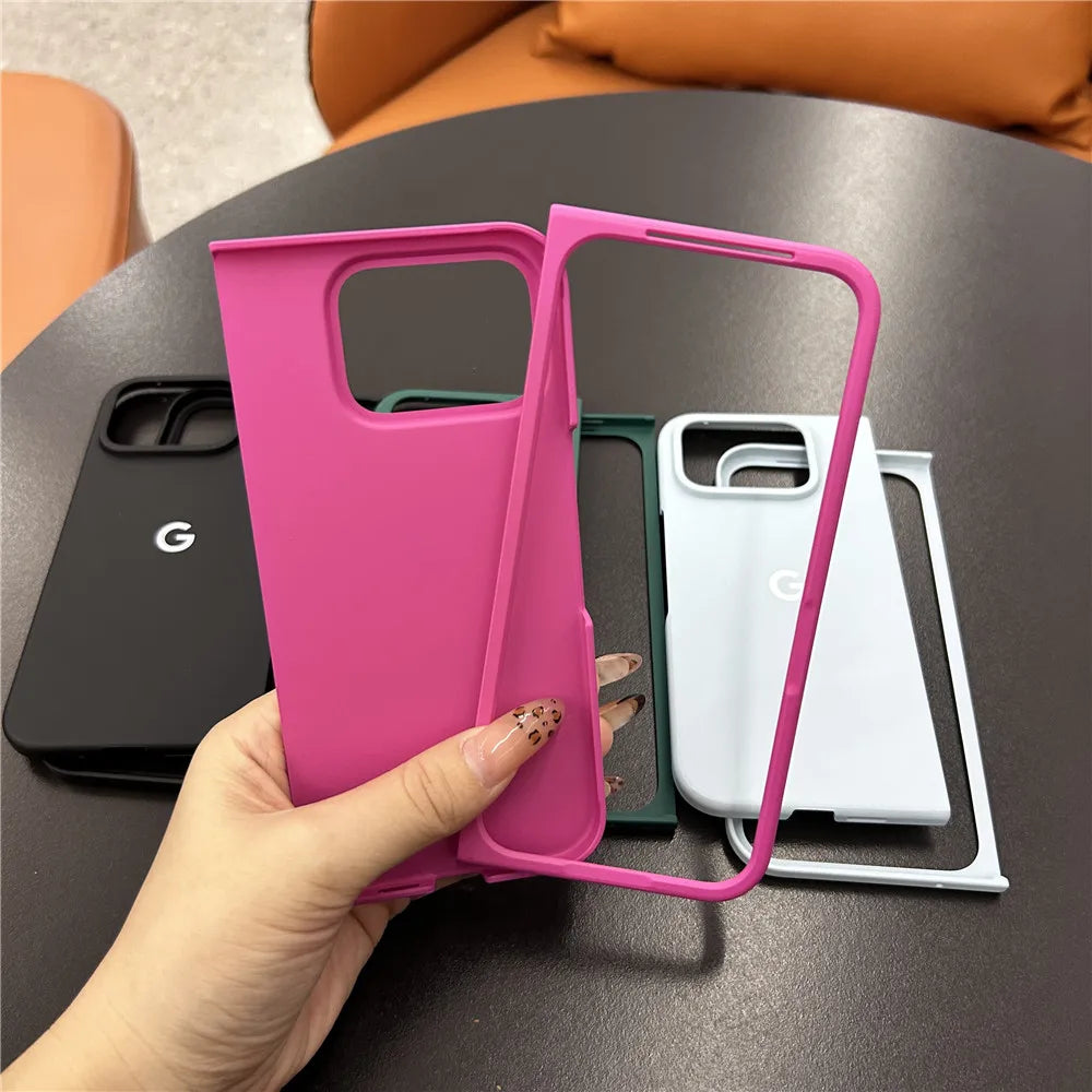 Original Case For Google Pixel 9 Pro Fold Case Ultra-thin Matte Hard PC Flip Phone Cover For Pixel Fold 2 Full Protective Bumper