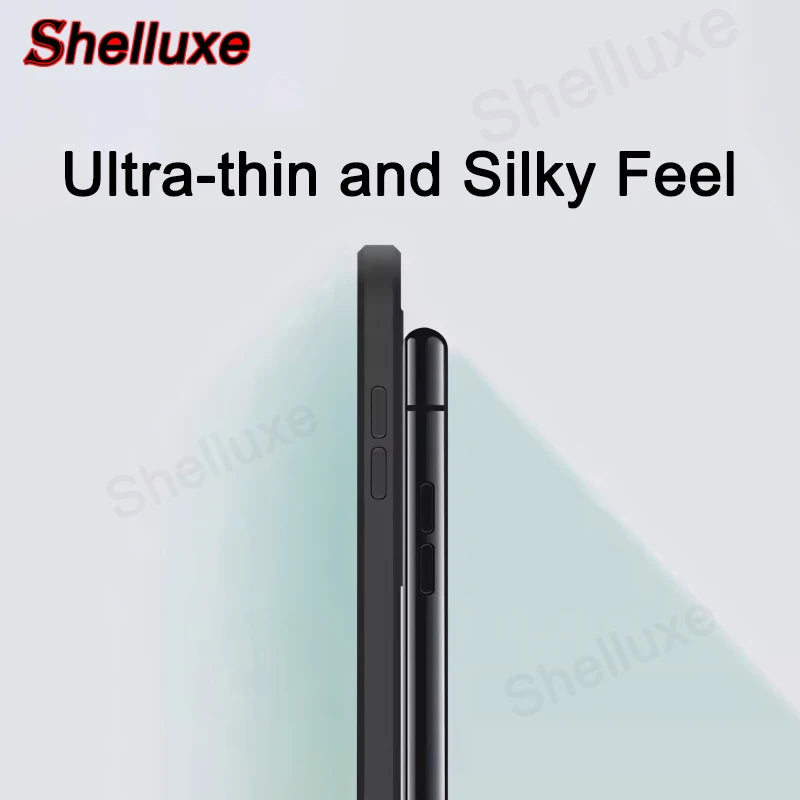 Shelluxe Square Original Liquid Silicone Case For Samsung Galaxy S26 S25 S24 S23 Ultra Plus FE S26+ Silky Feel Soft Phone Cover
