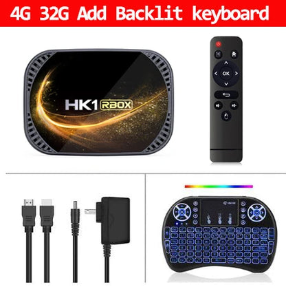 Smart TV Box HK1 RBOX X4S Amlogic S905X4 Android 11 4GB 64G 128GB 5G Dual WIFI 4K 8K BT Media Player Set Top Box 2G 16G TVBOX