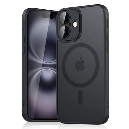 Luxury Magnetic Matte Translucent Shockproof Case For iPhone 11 12 13 14 15 16 Plus 17 Pro Max For Magsafe Wireless Charge Cover