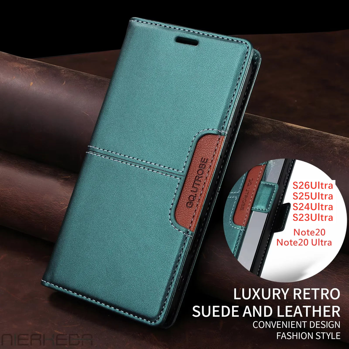 Flip Leather Case for Samsung Galaxy S26 S25 S24 S23 FE S22 S21 S20 Plus Note20 Ultra A17 A37 A16 A36 A56 A26 Wallet Phone Cover