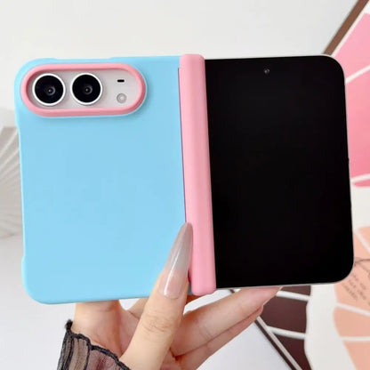 Camera Color Collision Hinge Protection Case For iPhone Duo For iPhone Folding Double Axis Frosted Shockproof Shell