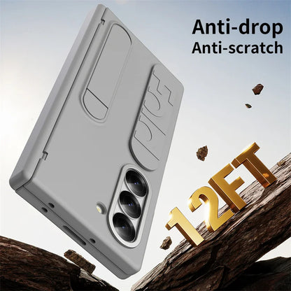 Hinge Protection For Samsung Galaxy Z Fold 7 6 5 4 3 Case With S Pen & Screen Protector & Wristband Invisible Bracket Z Fold 8