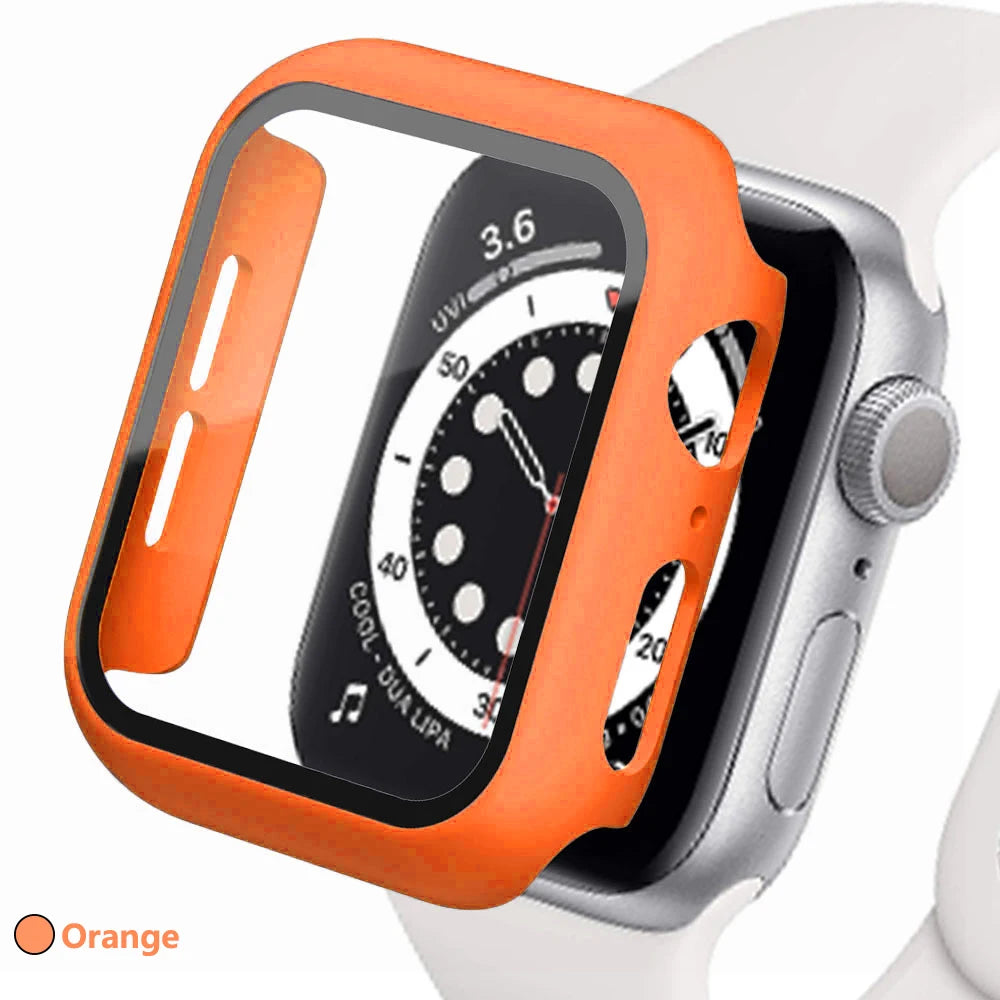 Tempered Glass+Cover for Apple Watch Case Ultra Accessories SE 3 4 5 6 7 8 Iwatch Screen Protector Case 49mm 45mm 41mm 44mm 40mm