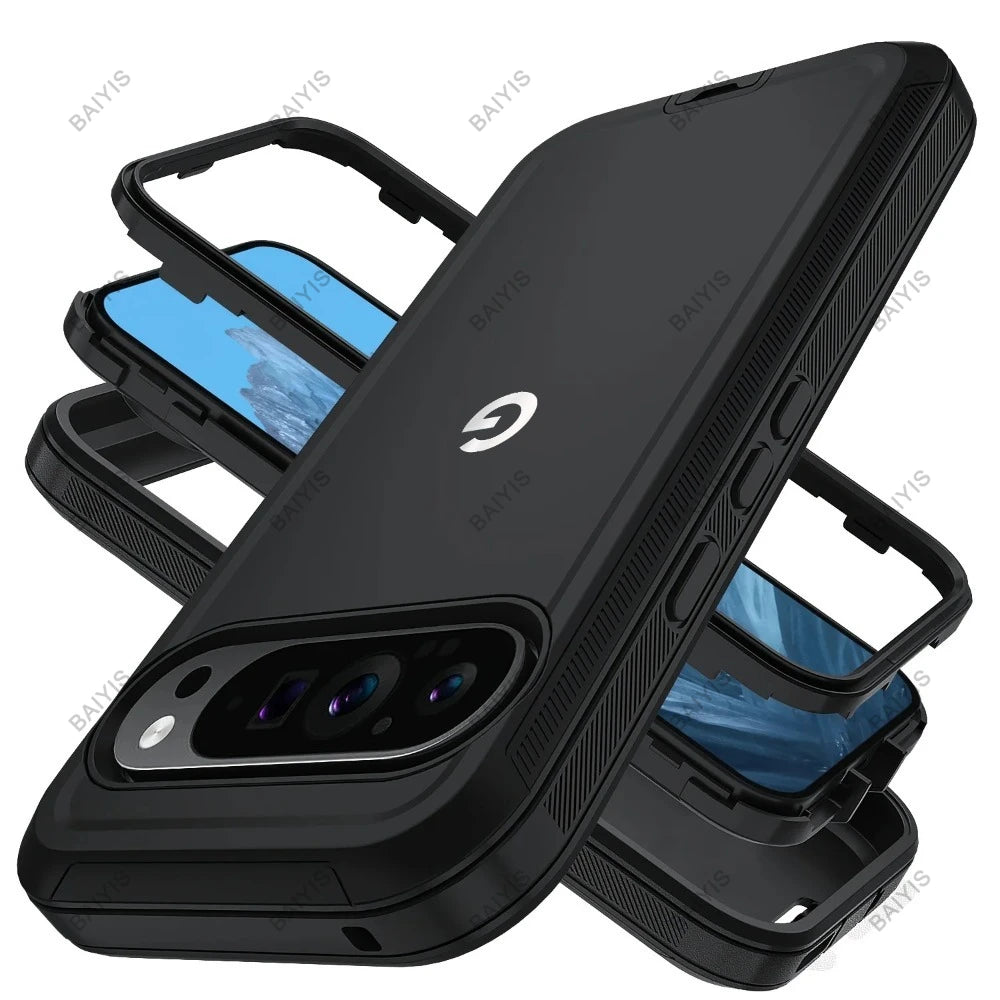 Military Shockproof Defender Armor OTT-BOX Case For Google Pixel 10A 9A 11 10 9 Pro XL 8Pro 8A Enhanced Anti-Drop Hard Cover