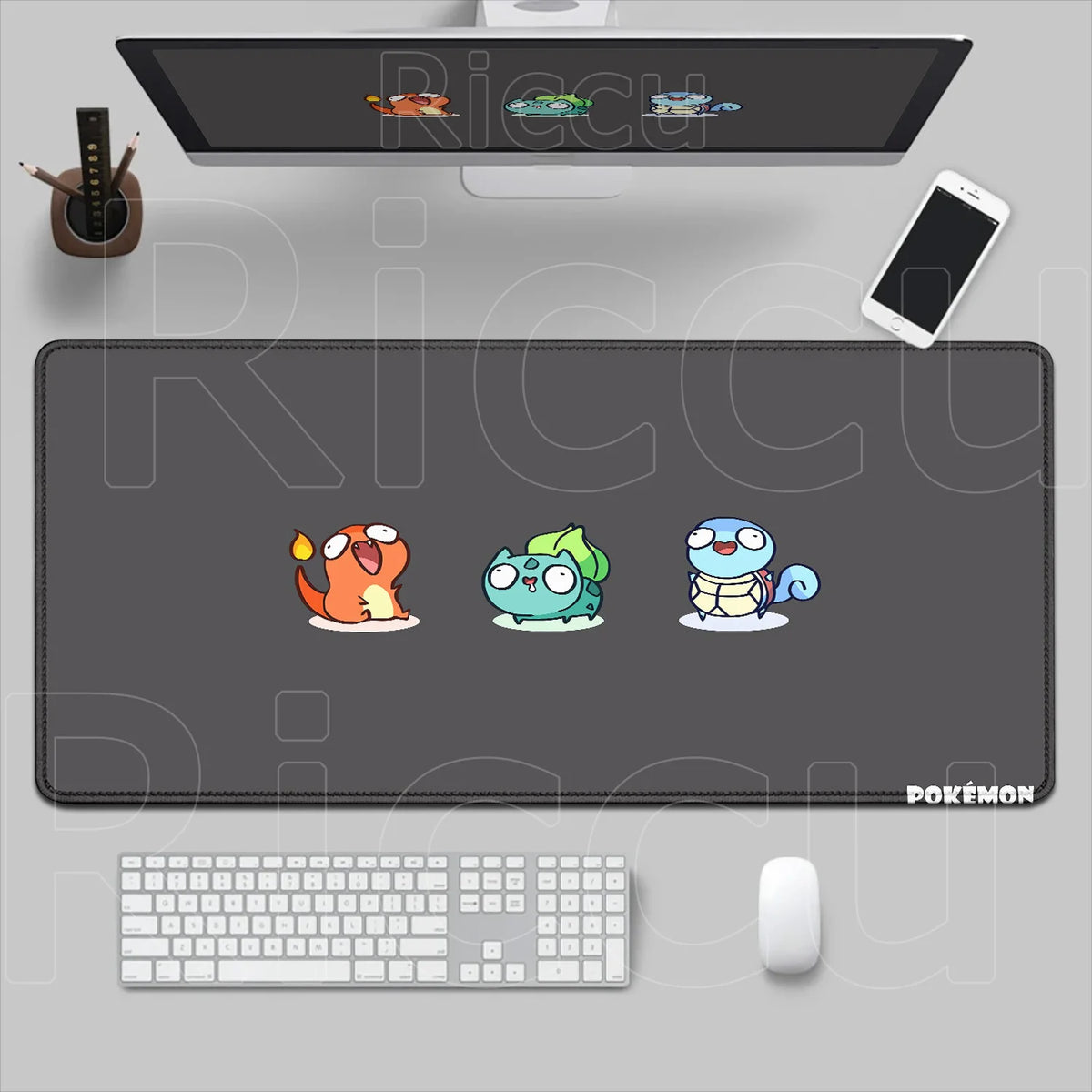 P-pokemon Bulbasaur Mouse Mats Rubber Mousepad Large Anime Gaming Accessories Pad Kawaii Carpet Cabinet Keyboard Office Deskmat