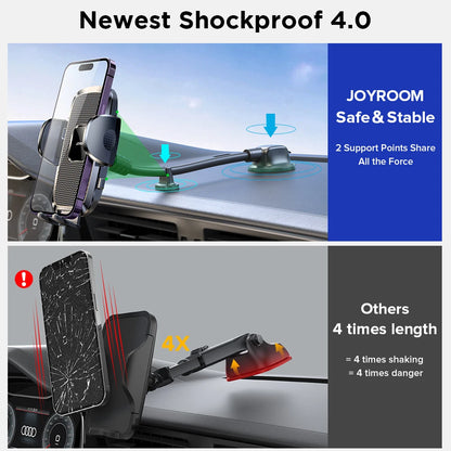 Joyroom Car Phone Holder Mount 360° Widest View Universal Handsfree Auto Air Vent Flexible Long Arm Phone Mount  JR-ZS259