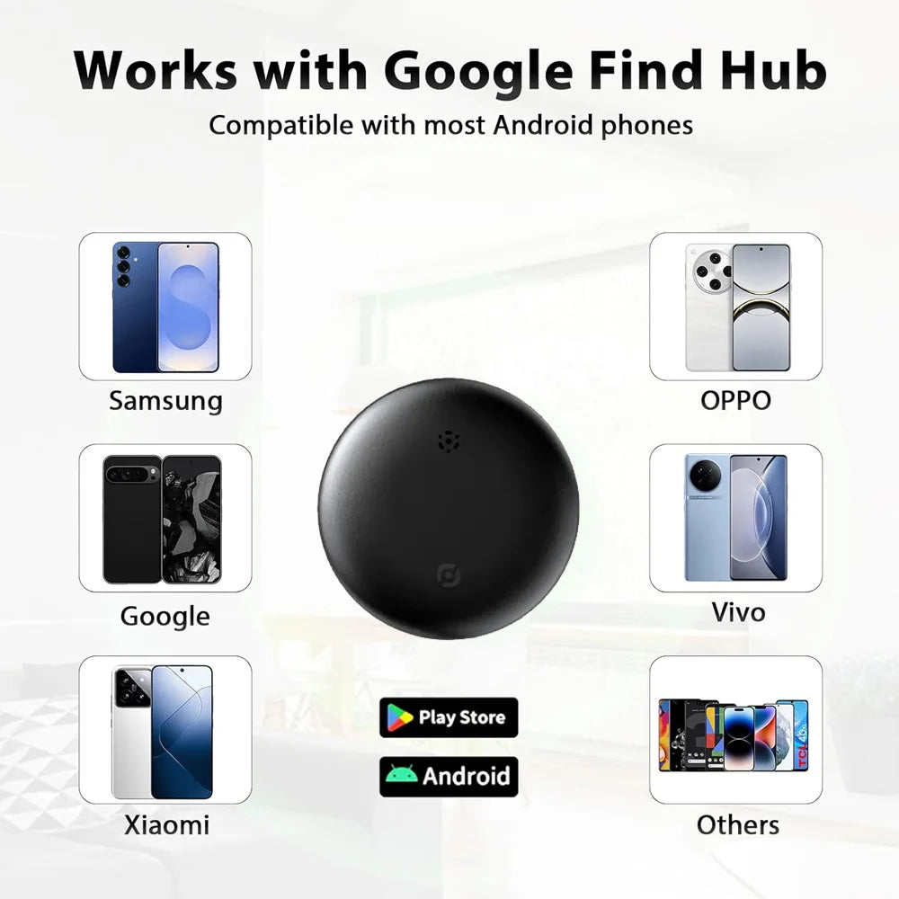 Bluetooth Smart Tag for Android Devices Compatible with Google Find Hub,Find My, Air Tracker Tag,Item Finder for Wallet,Suitcase
