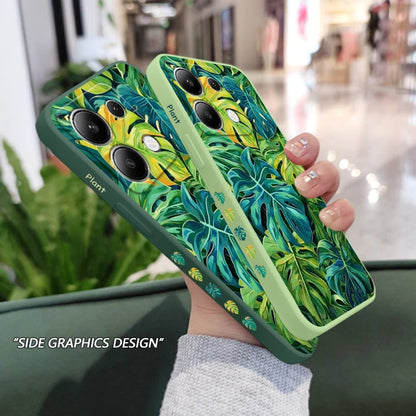 Monstera Deliciosa Phone Case For Xiaomi Redmi Note 14 13 12 12S 11 11S 10 10S 9 9S Pro Plus 4G 5G Liquid Silicone Cover