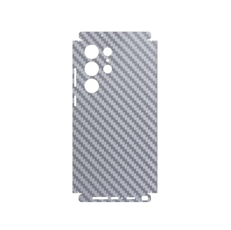 3D Carbon Fiber Skin Grain Full Body Phone Sticker For SAMSUNG GALAXY S25 S24 + S23 Ultra S23 Plus S22 A55 Back +Sides Wrap Film
