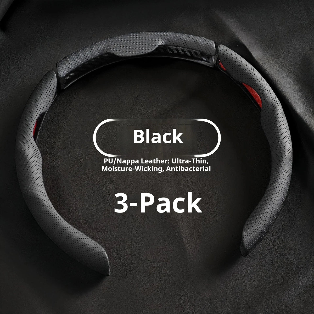 Car In Vehicle Nappa Leather Steering Wheel Cover Universal For Men And Women All Seasons Nonslip Sweatabsorbing Wearresistant