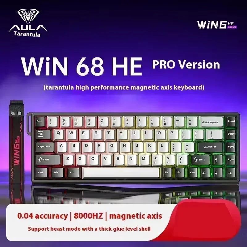 Aula Win60 Win68 He Magnetic Switch Keyboards 8k Rgb Hot-Swap Wired Mechanical  Gaming Keyboard Customize Esports PC Gifts