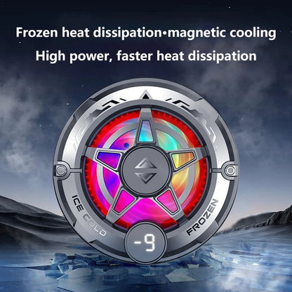 Lenovo Portable Mobile Phone Cooler Gaming Cooling Tool Magnetic Back Cover Clip Digital Display RGB Lights For Android iOS
