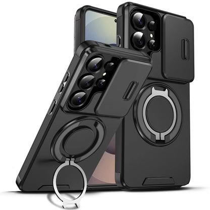 For Samsung S26 S25 S24 S23 Plus Ultra Magnetic Bracket Phone For Samsung S25 24 23 FE S26 25 Edge Sliding Window Anti Fall Case