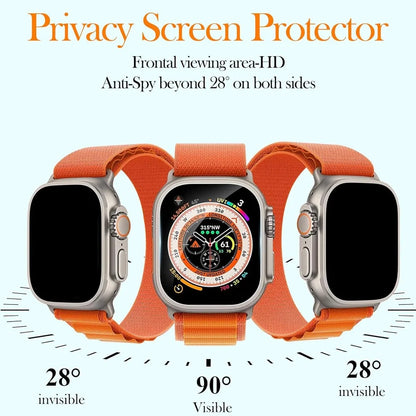 1-5PCS Privacy Tempered Glass Screen Protector with Auto-alignment Installation Frame for Apple Watch Ultra 4 3 2 1 49mm HD Film