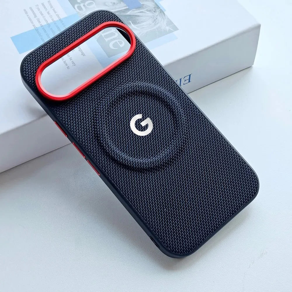 Luxury PU Weave Leather Texture Magnetic Phone Case For Google Pixel 11 10 9 Pro XL 10A 9A Shockproof Wireless Charging Cover