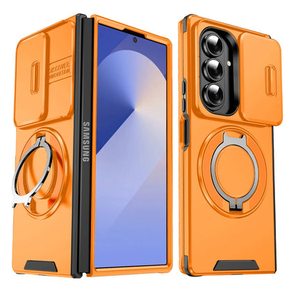 Suitable for Samsung Galaxy Z Fold 7 6 Flip 7 6 360 Degree Rotating Magnetic Bracket With Camera Protection Phone Case