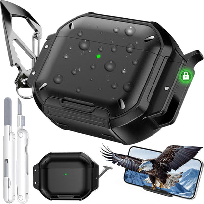 2026 for AirPod 5  Waterproof Case with Lock Sturdy Rugged Case Shockproof Headphone Case for AirPods Pro 3/4/5 Earbuds Cases
