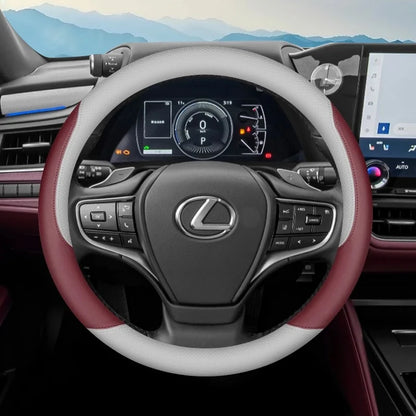 2026 Nappa Leather Steering Wheel Cover Anti-Slip 37-38cm For Lexus IS ES ES300h ES350h RX RX350 RX500h NX350h NX450 Accessories