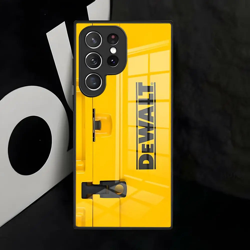 D-Dewalts-s Logo Phone Case For Samsung S26 S25 S24 FE S23 S22 S21 Plus S20 Ultra Note20Ultra Black Glass Cover