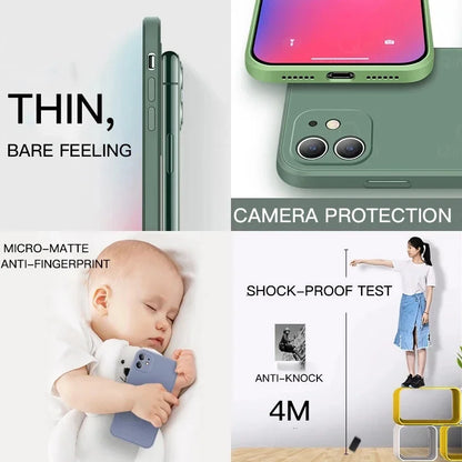 Original Soft Silicone Phone Case For iPhone 17 16 Pro Max 15 14 13 12 11 Pro Max Mini X XR XS 7 8 Plus SE Back Cover Cases