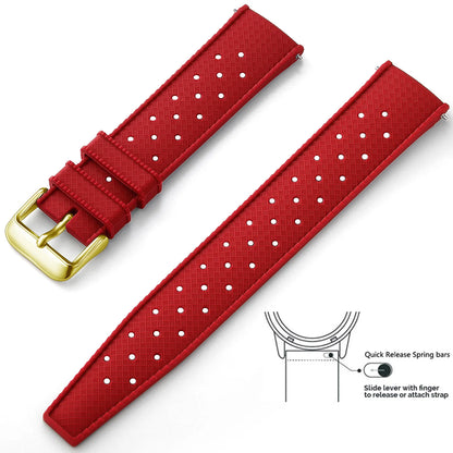 Tropical Silicone Watch Band Quick Release Watch Band 18mm 20mm 22mm Rubber Tropic Smart Watch Strap Waterpfroof Muti-Color