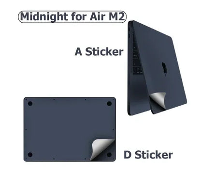 2in1 Body Wrap Anti-Scratch Protective Skin Decal Cover Sticker for 2026 MacBook Air 13 15 M5 A3449 A3448 Palms Body Guard A3241