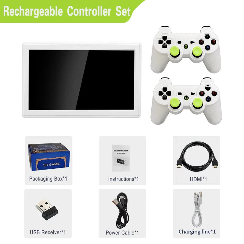Coopreme XP18 TV Game Console HD Output 7'' Screen Retro Portable Video Console Wireless Controller Supports Simulator 4000mAh
