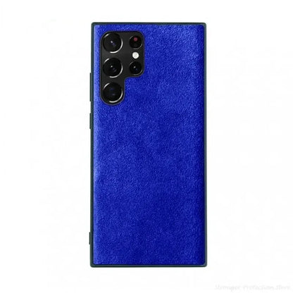 Italian Alcantara Case for Samsung S24 Ultra Plus S23 S22 S21 Fold 6 Flip 6 Flod 5 Luxury Business Supercar Same Leather Case