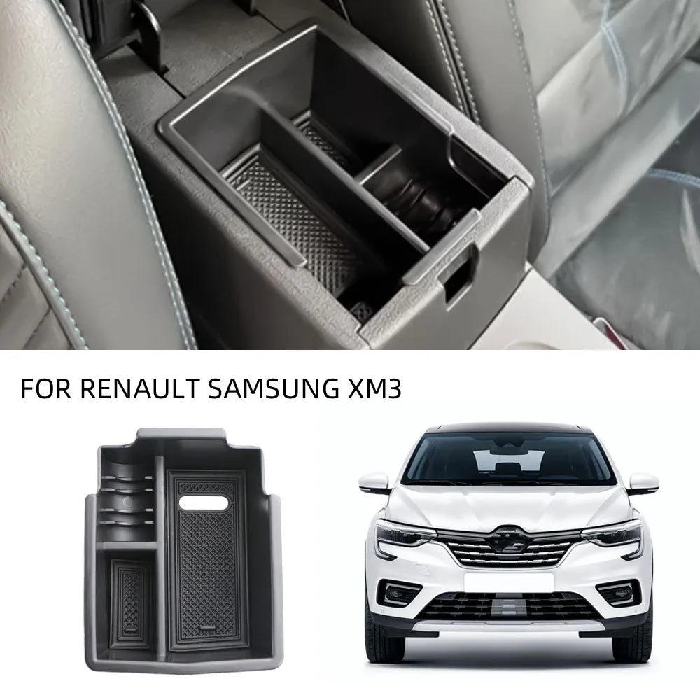 Car Center Console Tray Armrest Storage Box Organizer For Renault Arkana 2019-2024 Samsung XM3 2020-2024 Interior  Accessories