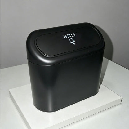 Car Trash Can, Mini Leakproof Trash Can for Car Desk, Thickened Garbage Bags Included, Portable Small Waste Bin for Vehicle