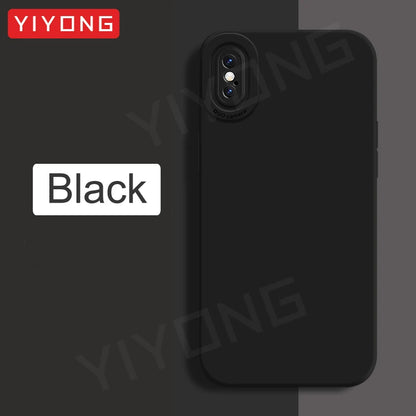 For iPhoneX Case YIYONG Original Liquid Silicone Soft Cover For iPhone X S XR XS Max 10 iPhone10 iPhoneXR iPhoneXS Phone Cases