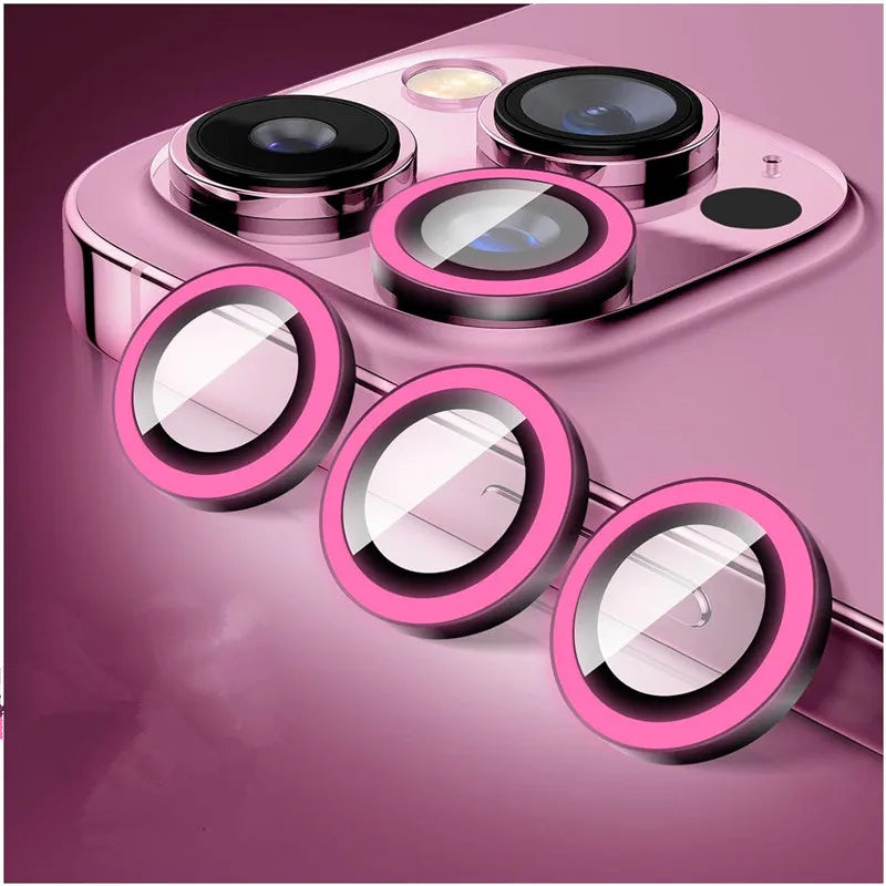 Luminous Ceramic Camera Protector Film For iPhone 18 17 16 13 12 11 14 15 Pro Max Plus Mini Lens Ring Tempered Glass Glowing Cap