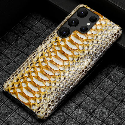 Genuine Python Leather Phone Case for Samsung Galaxy S26 S23 S22 S24 S25 Ultra S21 Plus A57 A56 A55 5G Luxury Snakeskins Cover