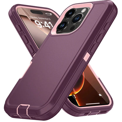 Shockproof Phone Cases For iPhone 17 16 15 14 13 12 11 Pro Max Mini 16E Defender Protecte Case For iPhone Air 15 16 Plus Cover