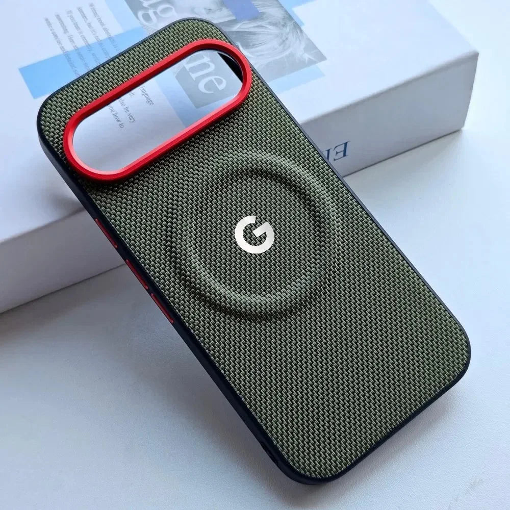 Luxury PU Weave Leather Texture Magnetic Phone Case For Google Pixel 11 10 9 Pro XL 10A 9A Shockproof Wireless Charging Cover