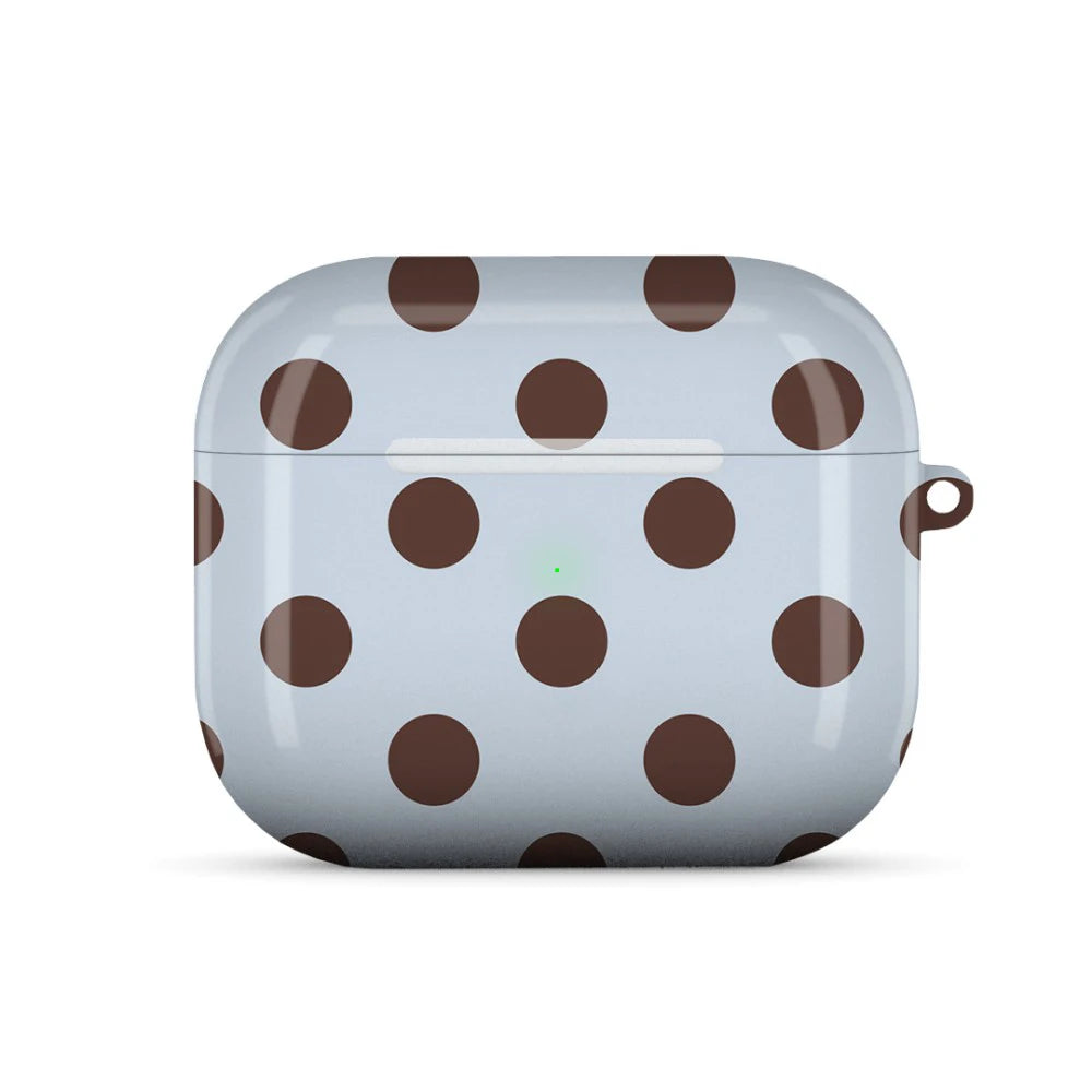 Couture Brown Burgundy Shockproof Protective Glossy HD Hard PC Cover Case For AirPods Earphone 1 2 3 Pro Pro2 With Metal Hook