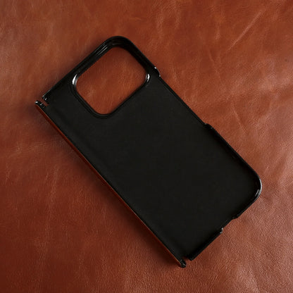 For Google Pixel 10 Pro Fold Case Pixel 9 Pro Fold Retro Full Grain Oil Wax Pattern Cowhide Genuine Leather Phone Cover Fundas